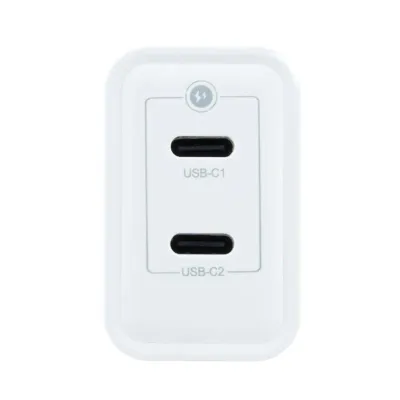 CoolBox Cargador USB-C Doble de 35W con tecnología GaN QC3.0 (