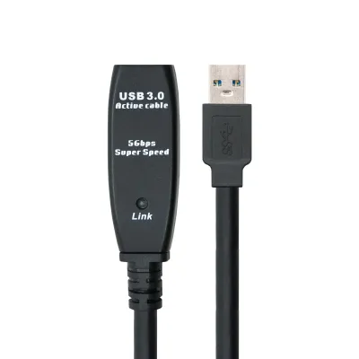 Nanocable Prolongador Amplificado USB 3.0 A/M-A/H 10m Negro Nanocable Prolongador Amplificado USB 3.0 A/M-A/H 10m Negro
