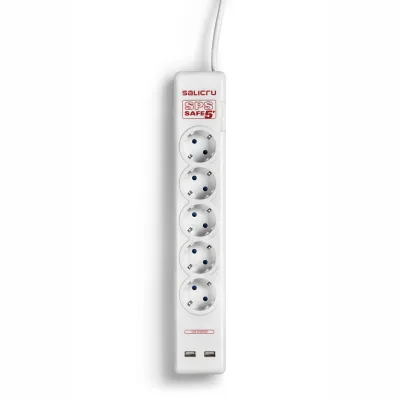 Salicru sps safe 5+ regleta con protección 5 tomas Salicru sps safe 5+ regleta con protección 5 tomas