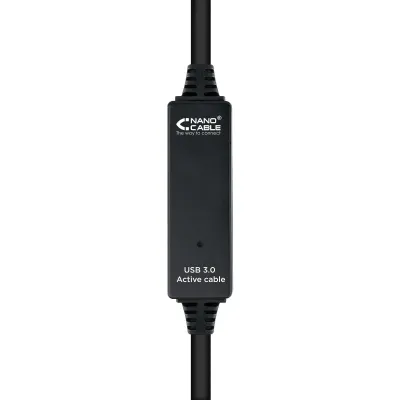 Nanocable Prolongador Amplificado USB 3.0 A/M-A/H 15m Negro