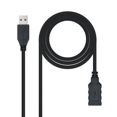 Nanocable Cable USB 3.0 Alargador Macho/Hembra 3m Negro