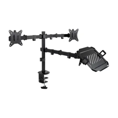 TooQ Soporte de Mesa para 2 Pantallas 17-32" y Bandeja para TooQ Soporte de Mesa para 2 Pantallas 17-32" y Bandeja para
