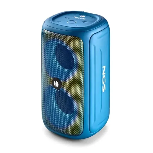 NGS Roller Beast Azure Altavoz Portátil Bluetooth RGB 32W Resistente al Agua IPX5 