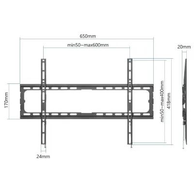 Iggual SPTV16 Soporte Fijo de Pared para TV 37" a 80" VESA
