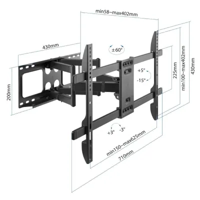 Iggual sptv18 soporte tv pared 37"-80" 60kg full Iggual sptv18 soporte tv pared 37"-80" 60kg full