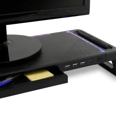 Deep Gaming SN06 Soporte para Monitor Gaming RGB con HUB USB 4