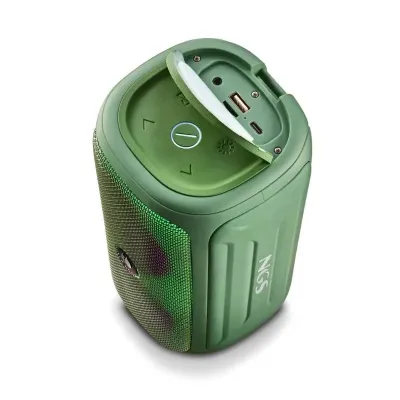 NGS Roller Beast Green Altavoz Inalámbrico 32W Bluetooth RGB