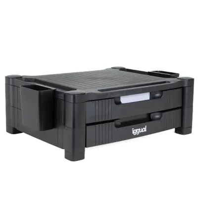 Iggual EM2C Soporte para Monitor de Escritorio Negro