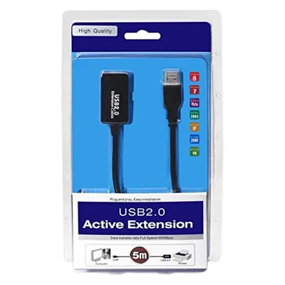 Nanocable Cable Prolongador USB 2.0 Tipo A Macho/Hembra 5m Negro Nanocable Cable Prolongador USB 2.0 Tipo A Macho/Hembra 5m Negro