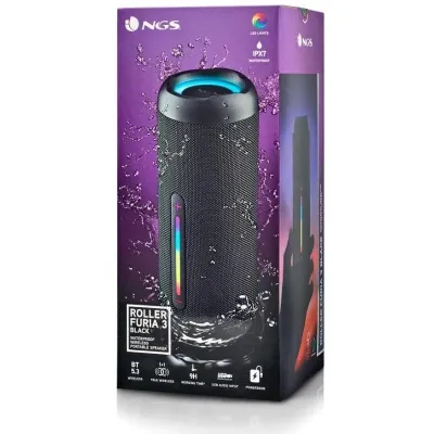 NGS Roller Furia 3 Altavoz Portátil Bluetooth Negro