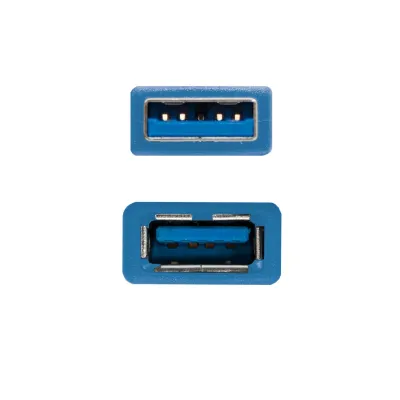 Nanocable Cable USB 3.0 Alargador Macho/Hembra 1m Azul