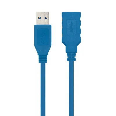 Nanocable Cable USB 3.0 Alargador Macho/Hembra 2m Azul Nanocable Cable USB 3.0 Alargador Macho/Hembra 2m Azul