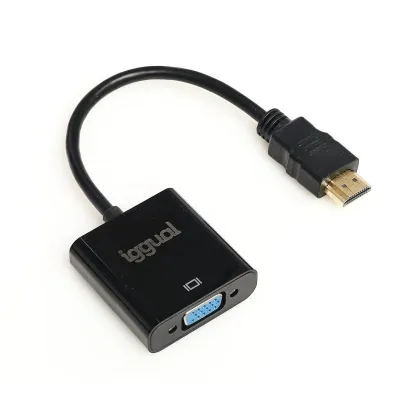 Iggual adaptador hdmi a vga + audio (3.5 mm) Iggual adaptador hdmi a vga + audio (3.5 mm)