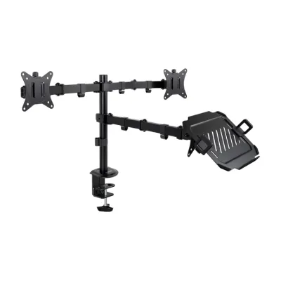 TooQ Soporte de Mesa para 2 Pantallas 17-32" y Bandeja para TooQ Soporte de Mesa para 2 Pantallas 17-32" y Bandeja para