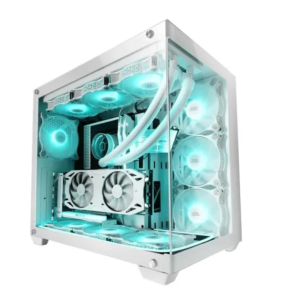 Mars Gaming MCV4 Torre XXL E-ATX Cristal Templado Lateral y Frontal Sin Marco Blanco