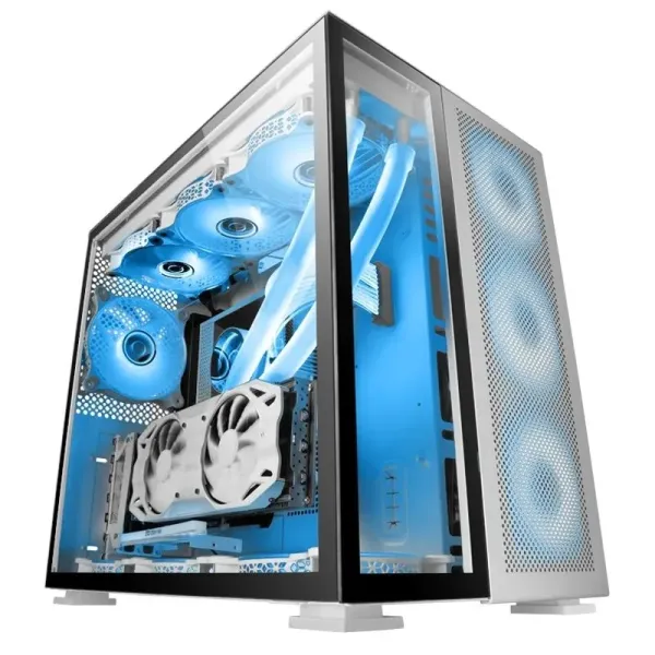 Mars Gaming MC-NOVA Torre Custom XXL E-ATX Aluminio Aeroespacial Cristal Templado USB-C Blanca