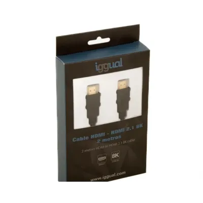 Iggual cable hdmi - hdmi 2.1 8k 2 metros negro
