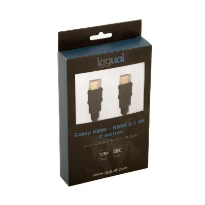 Iggual cable hdmi - hdmi 2.1 8k 2 metros negro