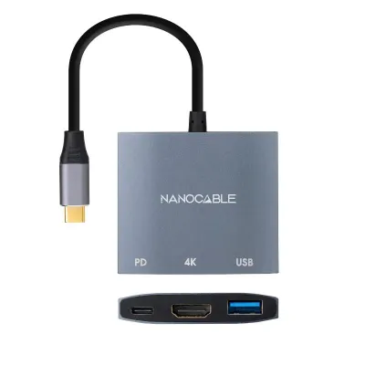 Nanocable Conversor USB Tipo-C a HDMI 4K Hembra /USB Hembra/USB Nanocable Conversor USB Tipo-C a HDMI 4K Hembra /USB Hembra/USB