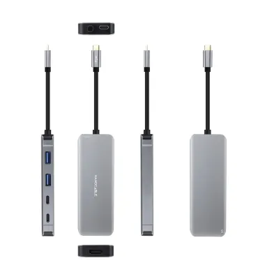 Nanocable Docking Hub 6 en 1 USB-C a HDMI/USB 3.2/USB-C PD