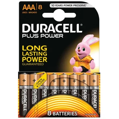 Duracell plus power pila alcalina aaa lr03 pack 8 Duracell plus power pila alcalina aaa lr03 pack 8