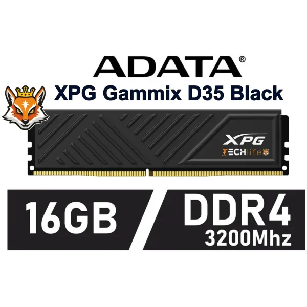 ADATA XPG Gammix D35 Black 16GB DDR4 a 3200MHz CL16 1.35v