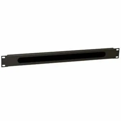 WP Guía Cable con Cepillo 1U RAL 9005 Negro