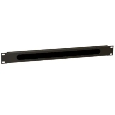 WP Guía Cable con Cepillo 1U RAL 9005 Negro