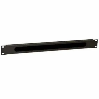 WP Guía Cable con Cepillo 1U RAL 9005 Negro