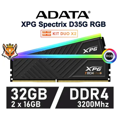 ADATA XPG Spectrix D35G RGB KIT 32GB DDR4 a 3200MHz CL16 1.35v ADATA XPG Spectrix D35G RGB KIT 32GB DDR4 a 3200MHz CL16 1.35v