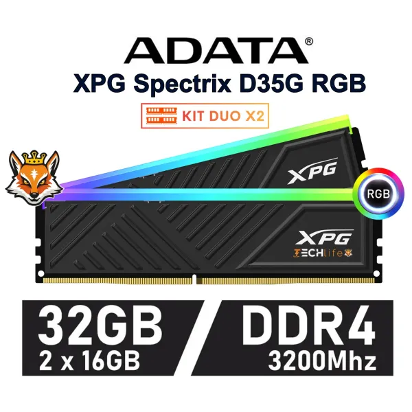 ADATA XPG Spectrix D35G RGB KIT 32GB DDR4 a 3200MHz CL16 1.35v (2x16GB)