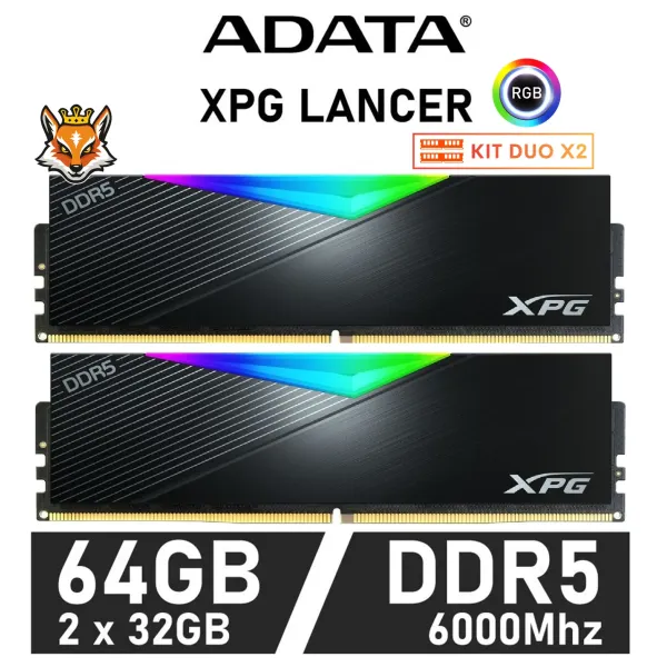 ADATA XPG Lancer RGB KIT 64GB DDR5 6000MHz XMP CL30 1.35V (2x32GB)