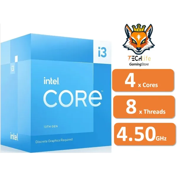 Intel Core i3-13100F 3.4 GHz/4.5 GHz