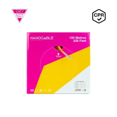 Nanocable Bobina Cable de Red Cat.7 SFTP PIMF AWG23 100m Naranja