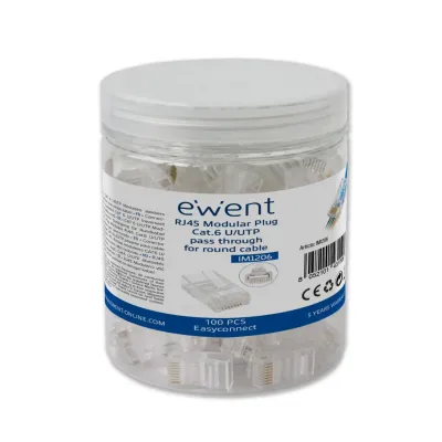 Ewent EasyConnect IM1206 Conector Modular RJ45 CAT6 U/UTP 100