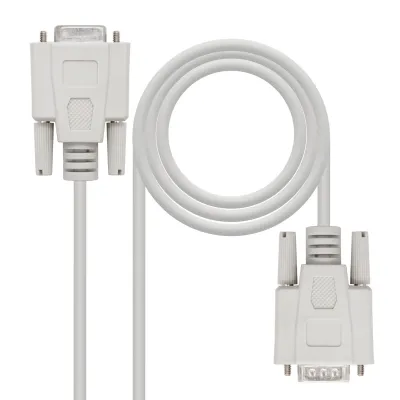 Nanocable Cable Serie RS232 DB9 Macho a DB9 Hembra 1.8m Beige