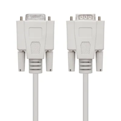 Nanocable Cable Serie RS232 DB9 Macho a DB9 Hembra 1.8m Beige