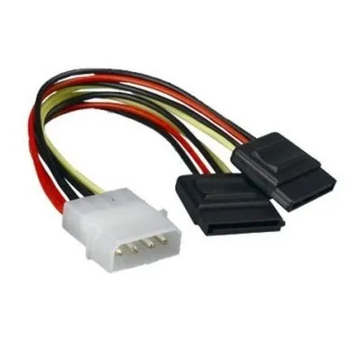 Nanocable Cable de Alimentación Interno Molex a 2xSATA 30cm