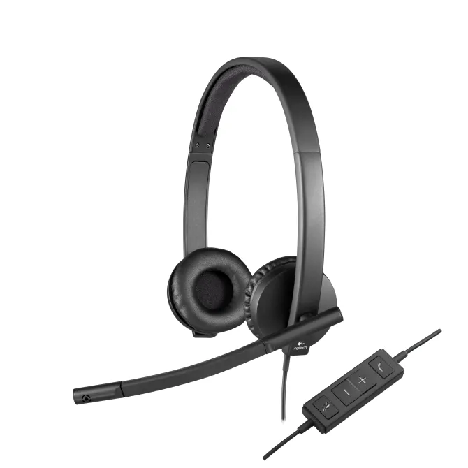 Logitech H570E Auriculares con Micrófono Negros