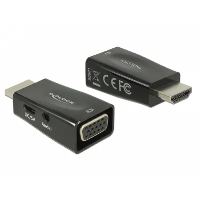 Delock adaptador hdmi-a macho vga hembra/audio Delock adaptador hdmi-a macho vga hembra/audio