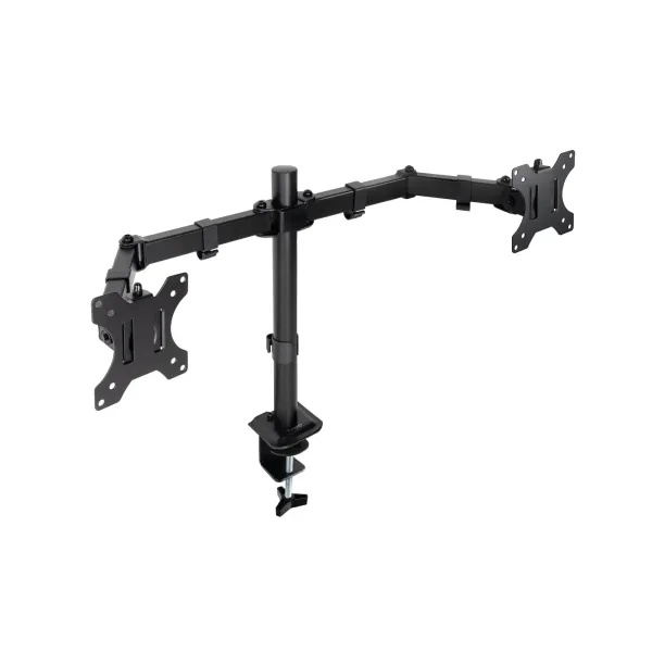 TooQ Soporte de Mesa para 2 Pantallas 17-27" Negro 