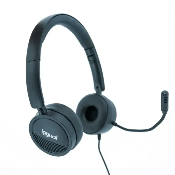 Iggual Dual Tech Auriculares con Micrófono Negros 