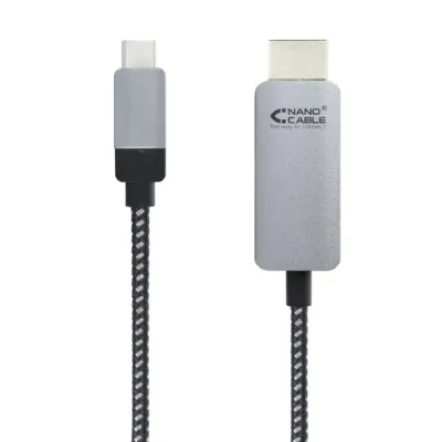 Nanocable Cable Conversor USB Tipo-C a HDMI Macho/Macho 3m Negro