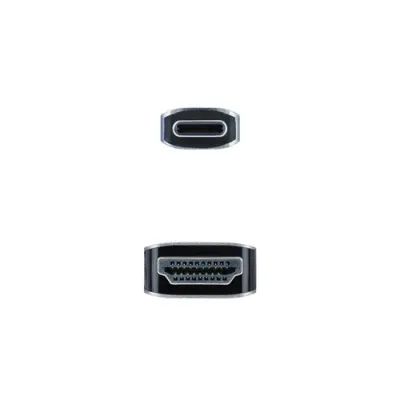 Nanocable Cable Conversor USB Tipo-C a HDMI Macho/Macho 3m Negro