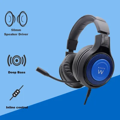 Ewent PL3322 Auriculares Gaming Negro/Azul