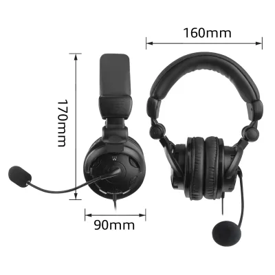 Ewent EW3564 Auriculares con Micrófono Negros