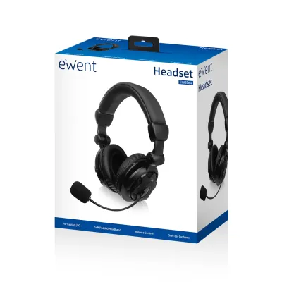 Ewent EW3564 Auriculares con Micrófono Negros