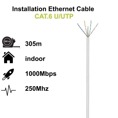 Ewent Bobina Cable de Red RJ45 Cat.6 U/UTP PVC 305m Gris Ewent Bobina Cable de Red RJ45 Cat.6 U/UTP PVC 305m Gris