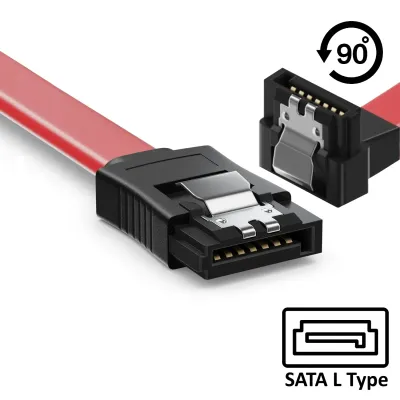 Ewent Cable SATA3 Acodado 70cm Rojo