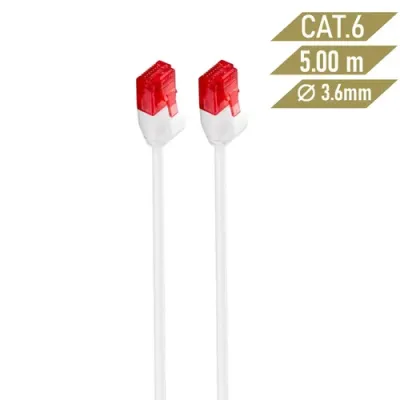 Ewent Cable de Red Slim U/UTP Cat 6 5m Blanco Ewent Cable de Red Slim U/UTP Cat 6 5m Blanco